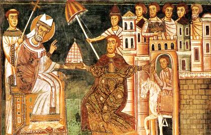 Papež Svatý Silvestr I. a Konstantin Velký